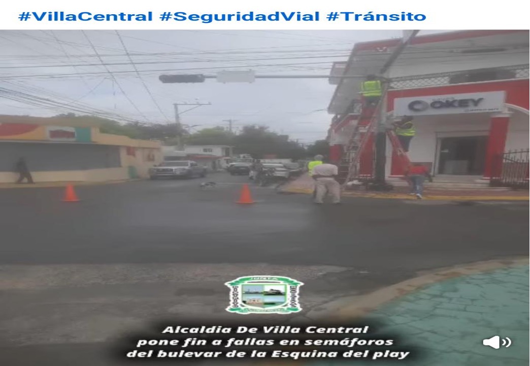 Villa Central atendió y resolvió la problemática de los semáforos en el bulevar de la esquina del play